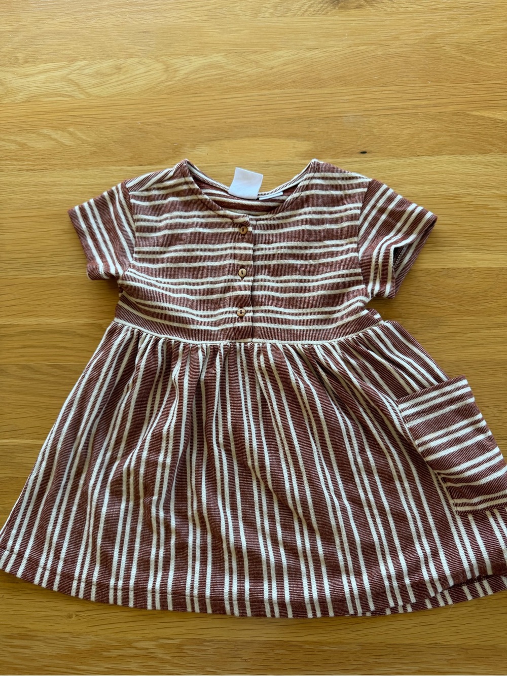 Zara Striped Knit Button-Front Dress